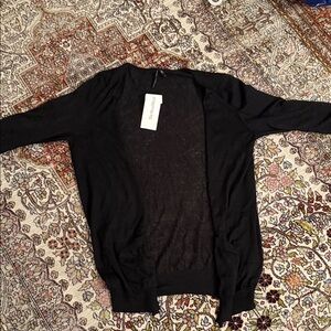 Black theory cardigan with detailing xs